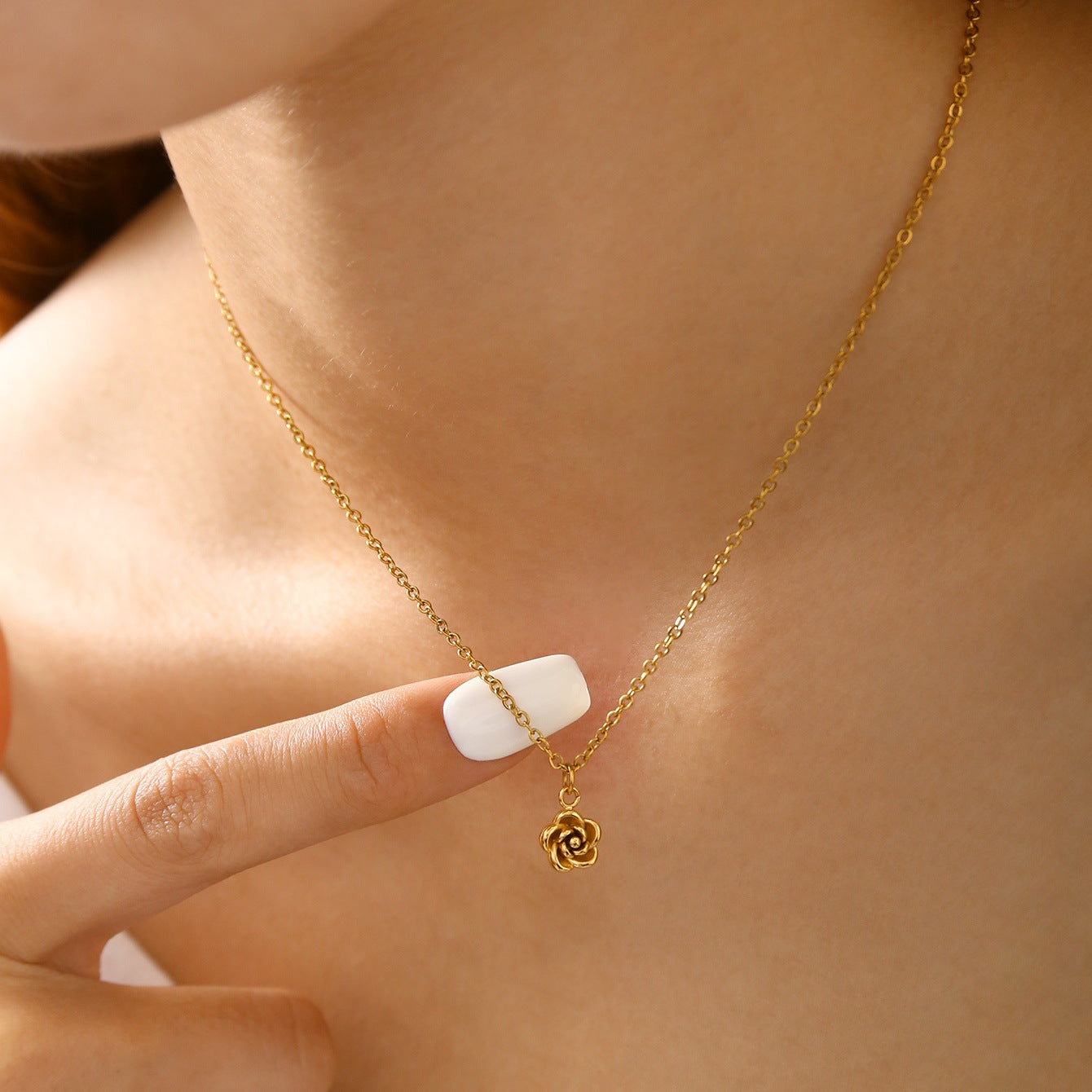 Koyace Rose Pendant 18k Gold-plated Necklace