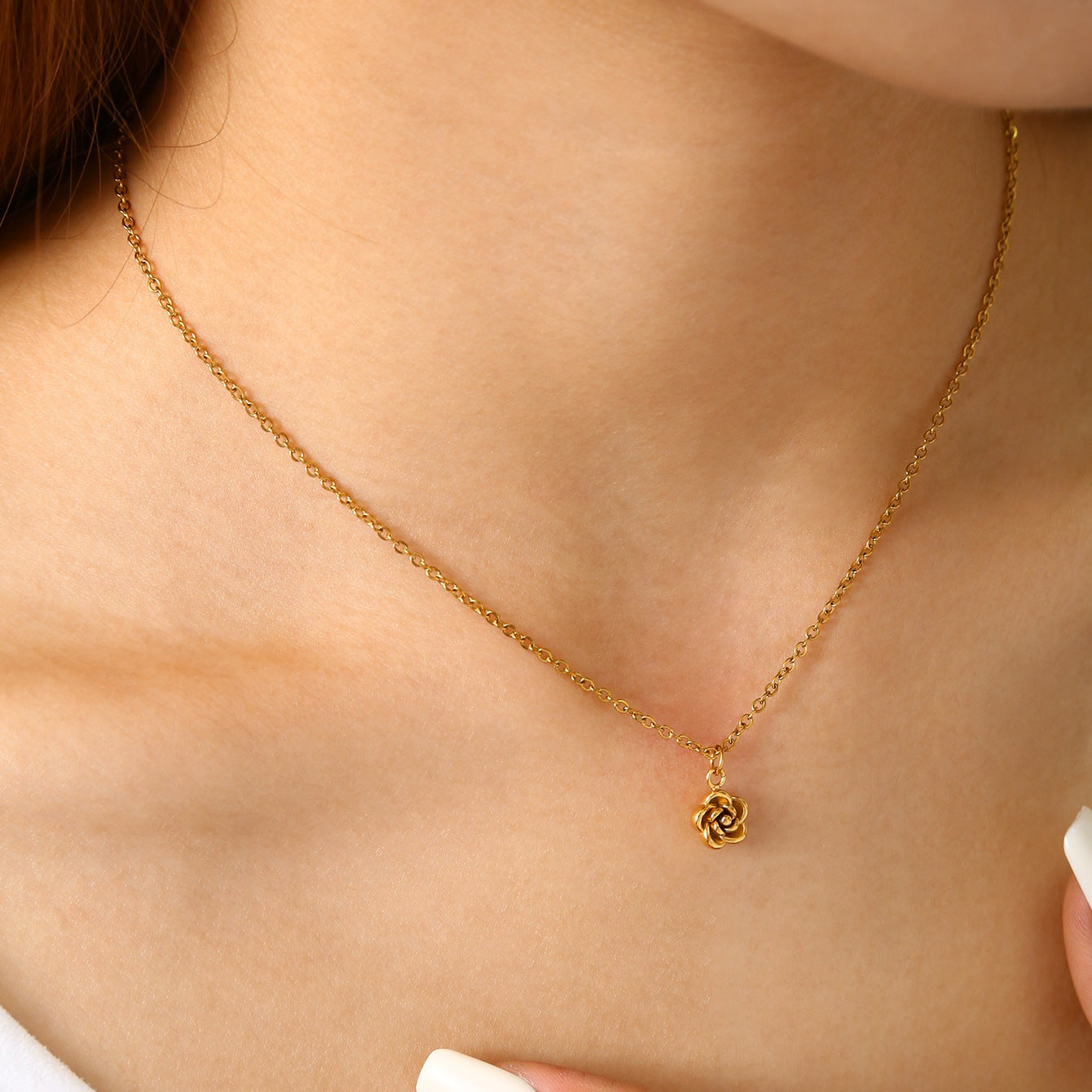 Koyace Rose Pendant 18k Gold-plated Necklace