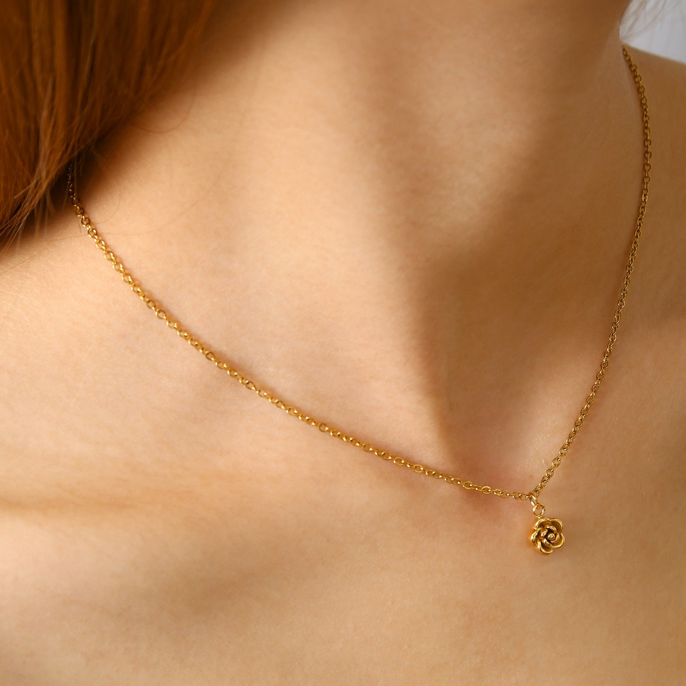 Koyace Rose Pendant 18k Gold-plated Necklace