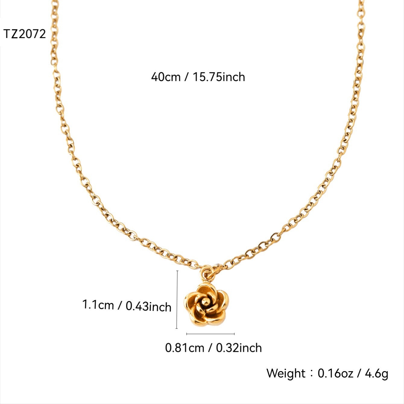 Koyace Rose Pendant 18k Gold-plated Necklace