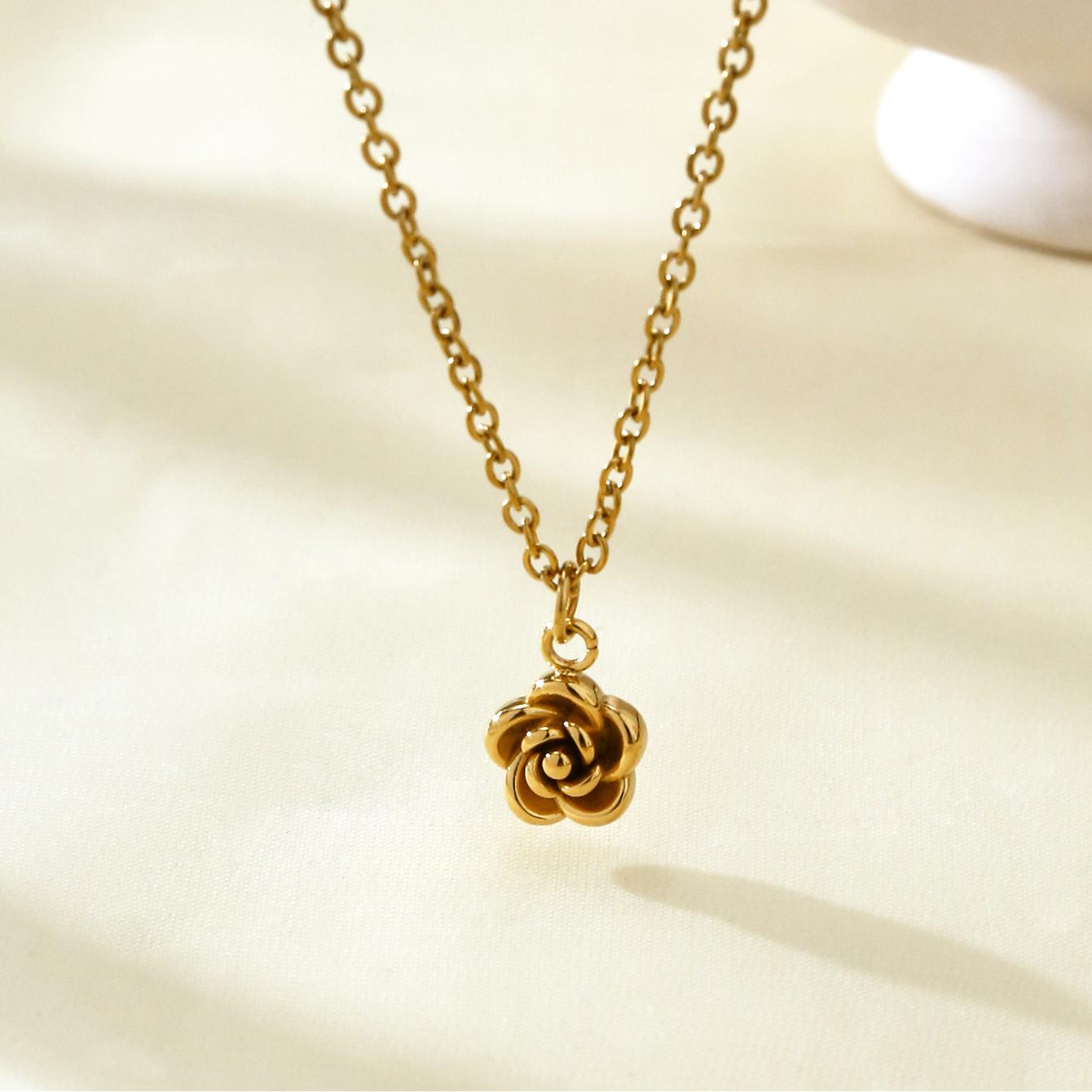 Koyace Rose Pendant 18k Gold-plated Necklace