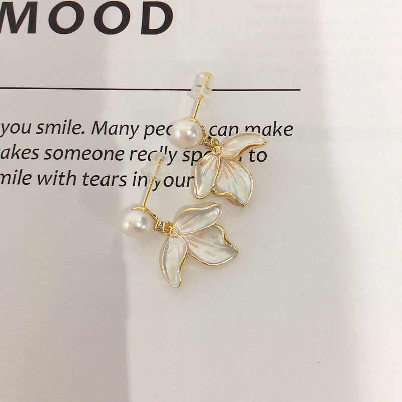 Koyace 18K Gold Tassel Natural Freshwater Pearl Earrings S925 Needle