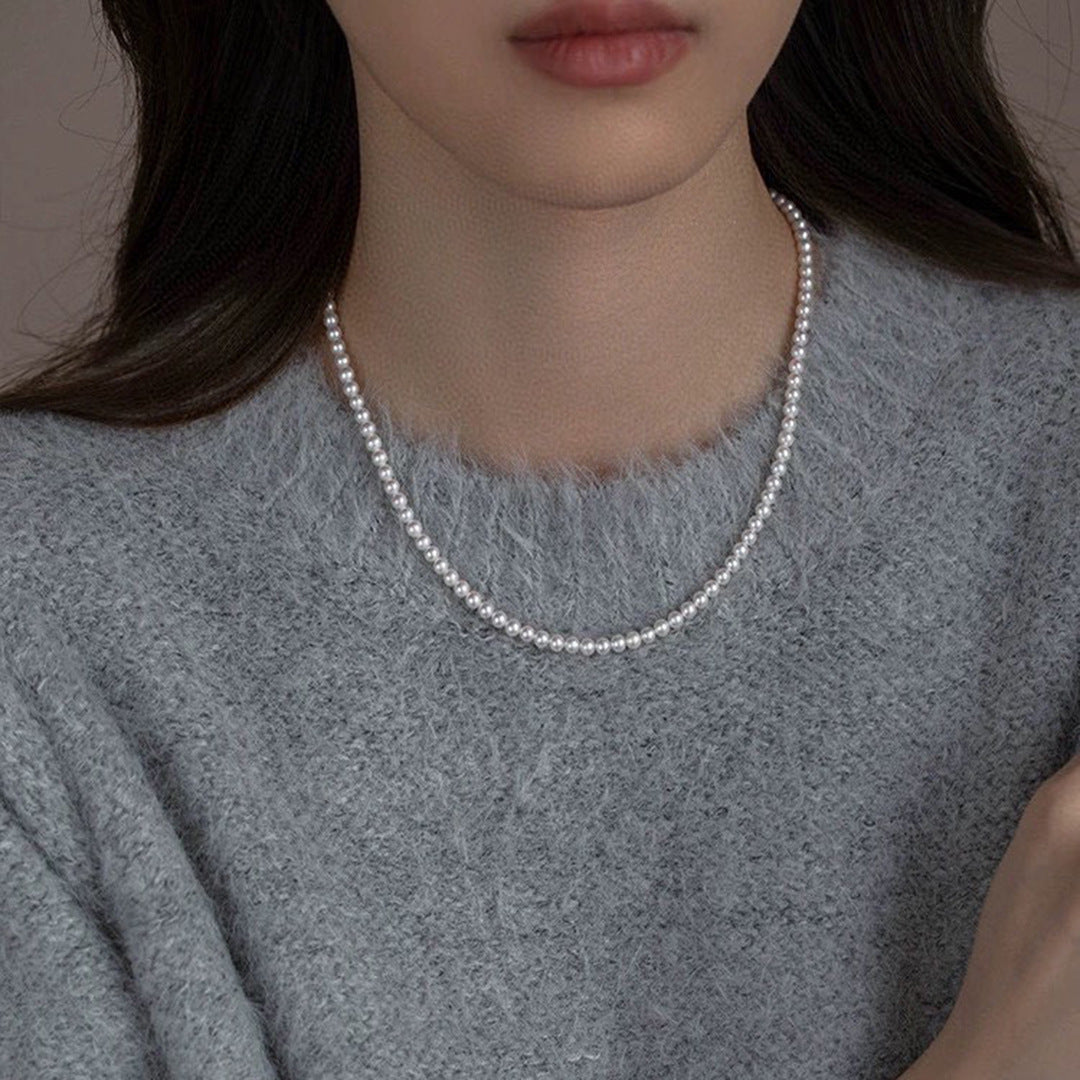 Koyace 4-5mm Pure Small Beaded Pearl Necklace