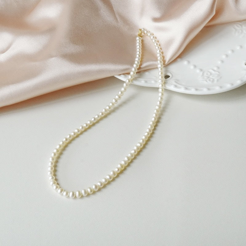 Koyace 4mm Highlight Mini Pearl Beaded Necklace