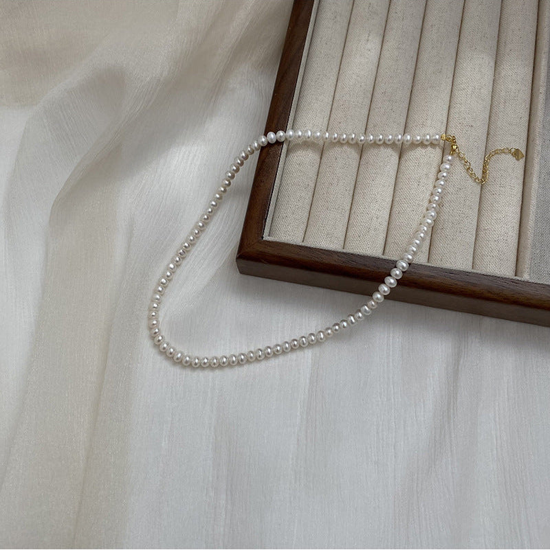 Koyace 4mm Highlight Mini Pearl Beaded Necklace