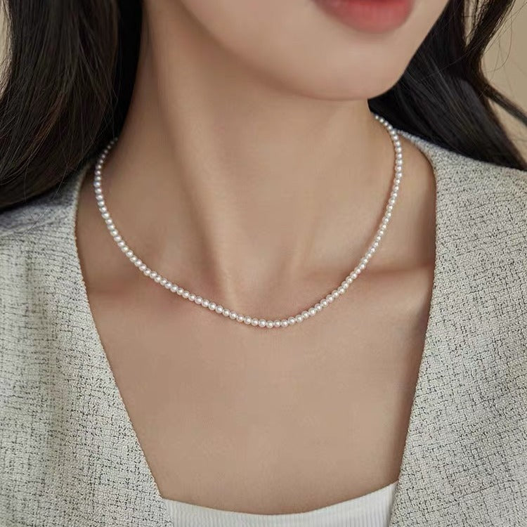 Koyace 4mm Highlight Mini Pearl Beaded Necklace