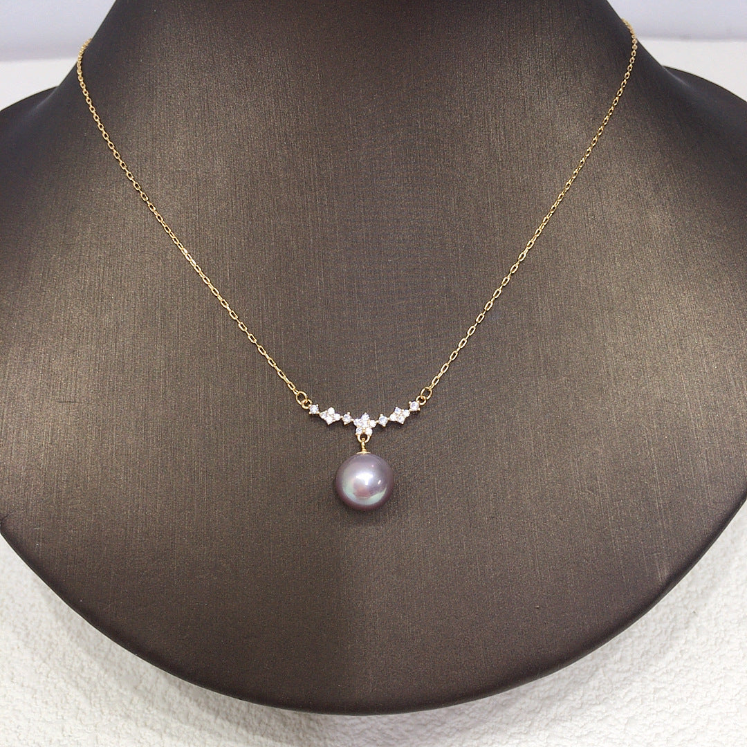 Koyace 5A Mystic Purple Edison Pearl Necklace