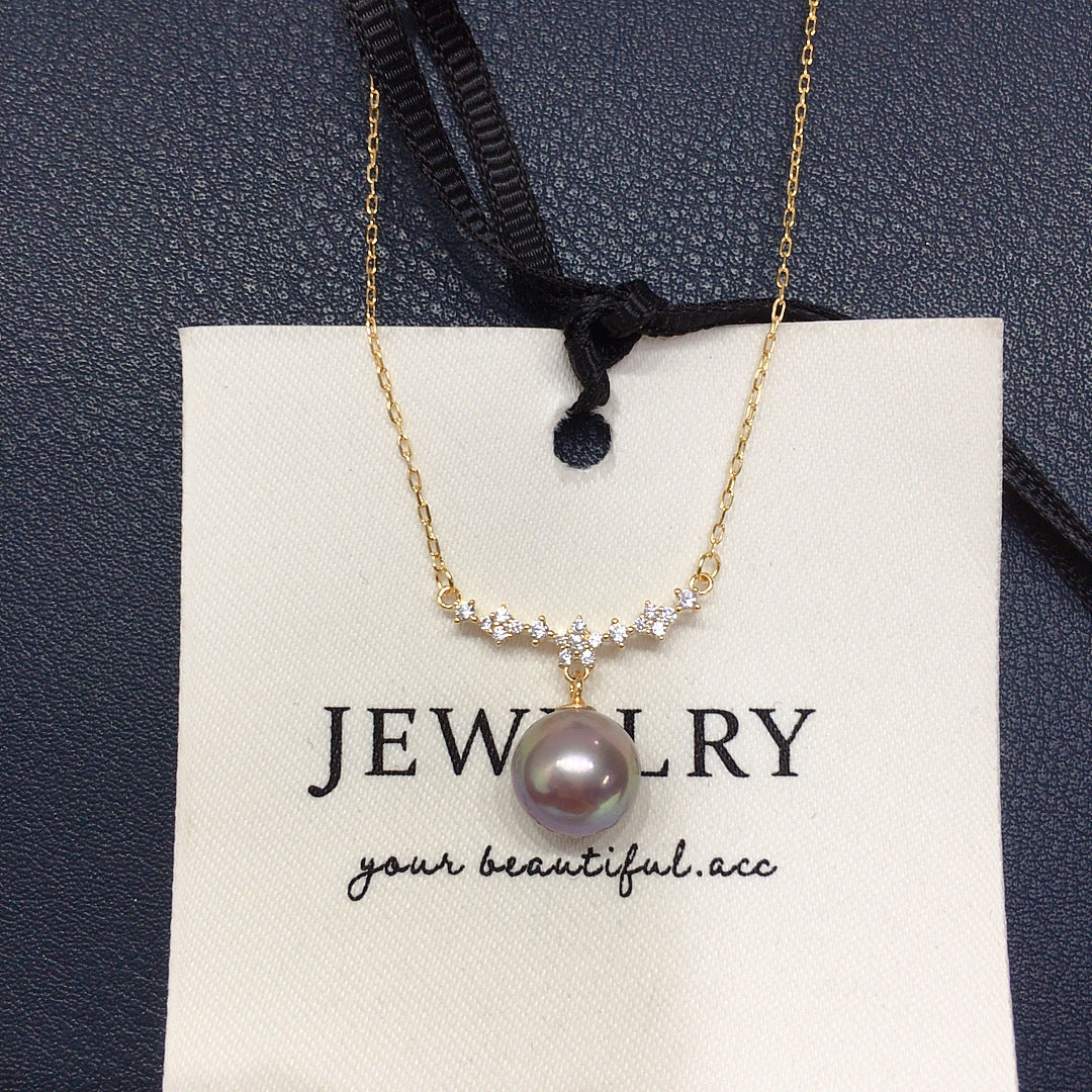 Koyace 5A Mystic Purple Edison Pearl Necklace