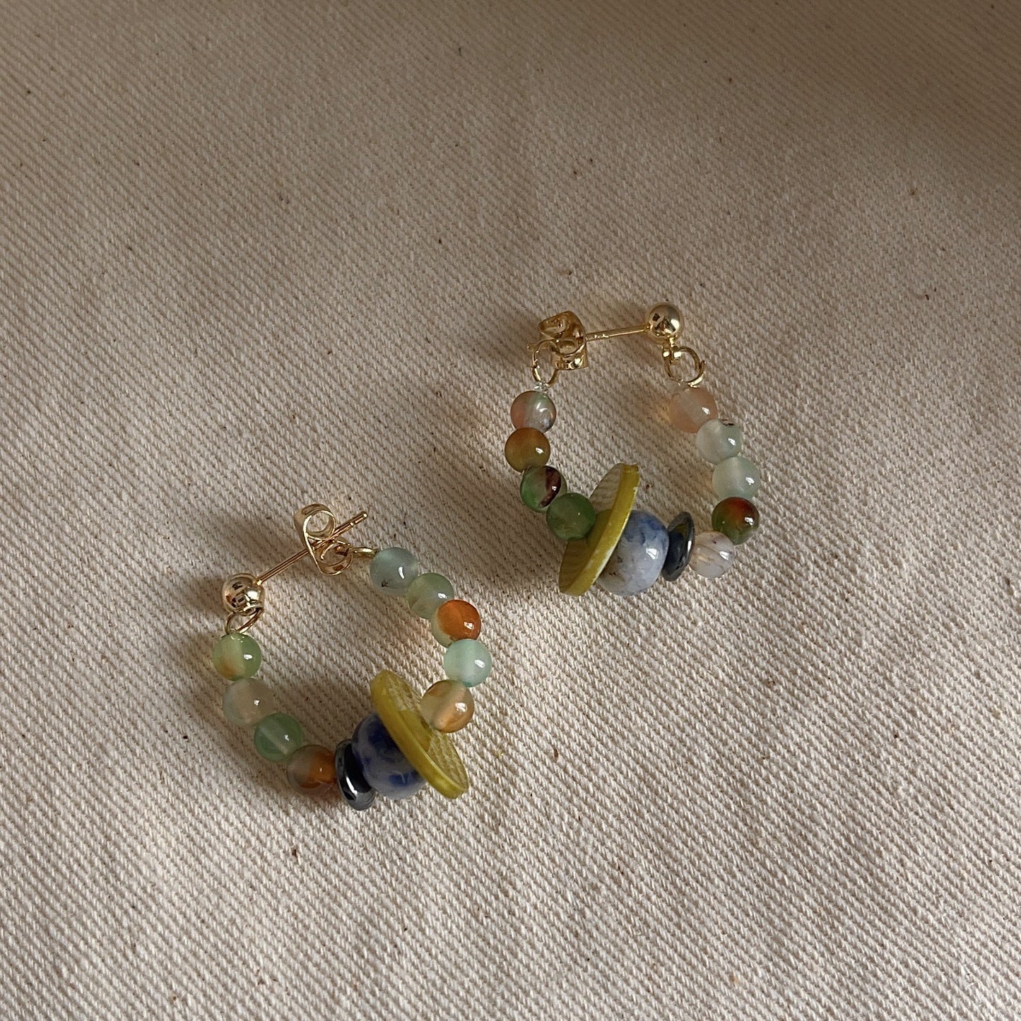Koyace Agate Multi-color Beaded Earrings