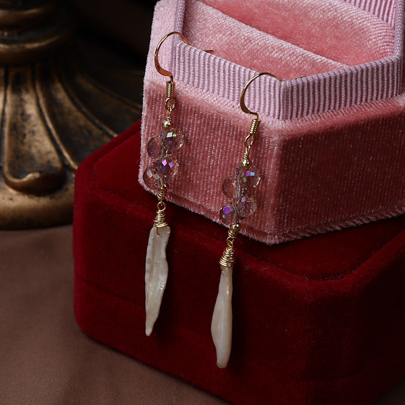 Koyace Amethyst Baroque Pearl Spear Earrings