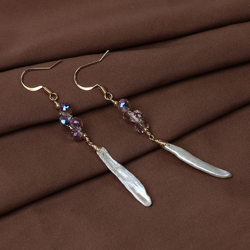 Koyace Amethyst Baroque Pearl Spear Earrings