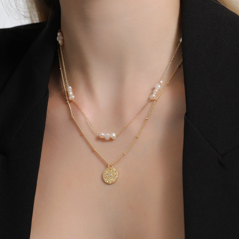 Koyace Angel's Eye Pendant Baroque Pearl necklace