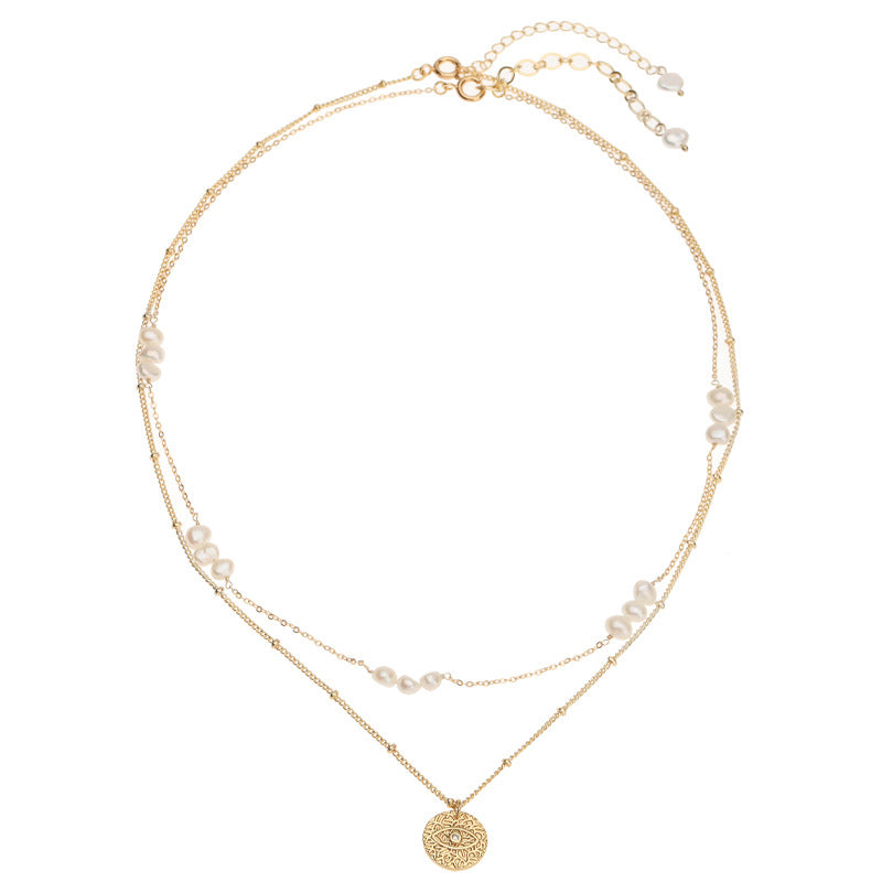 Koyace Angel's Eye Pendant Baroque Pearl necklace