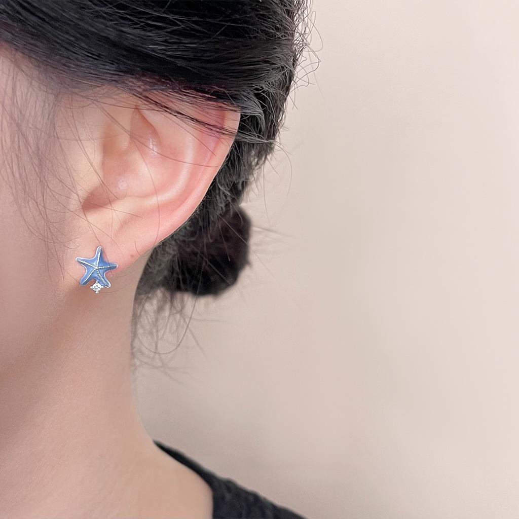 Koyace Asymmetric Starfish & Jellyfish Stud Earrings
