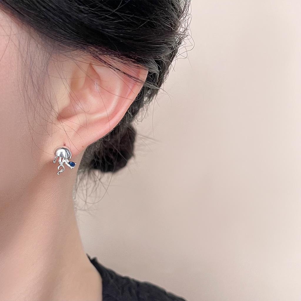 Koyace Asymmetric Starfish & Jellyfish Stud Earrings