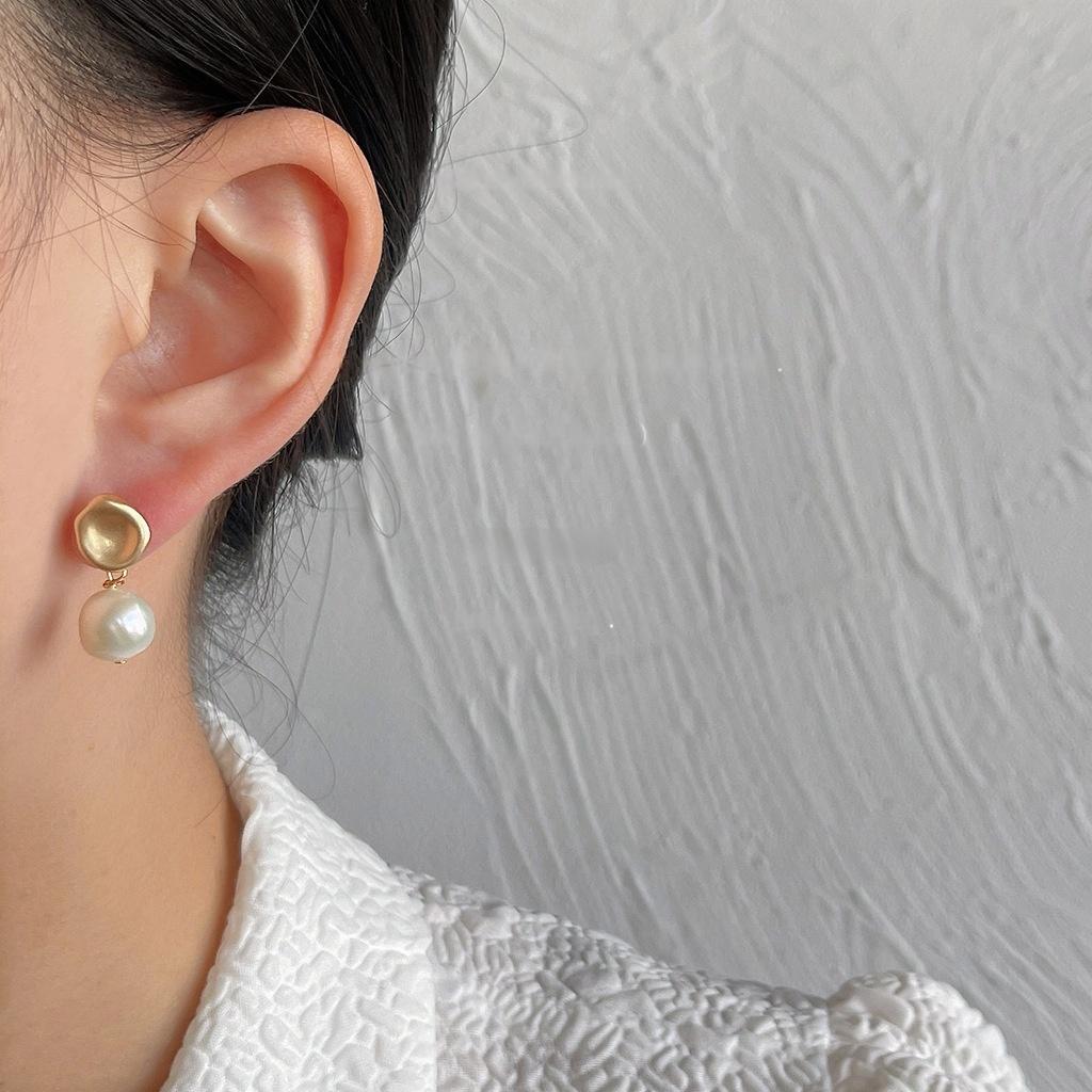 Koyace Baroque Freshwater Pearls Pendant Stud Earrings