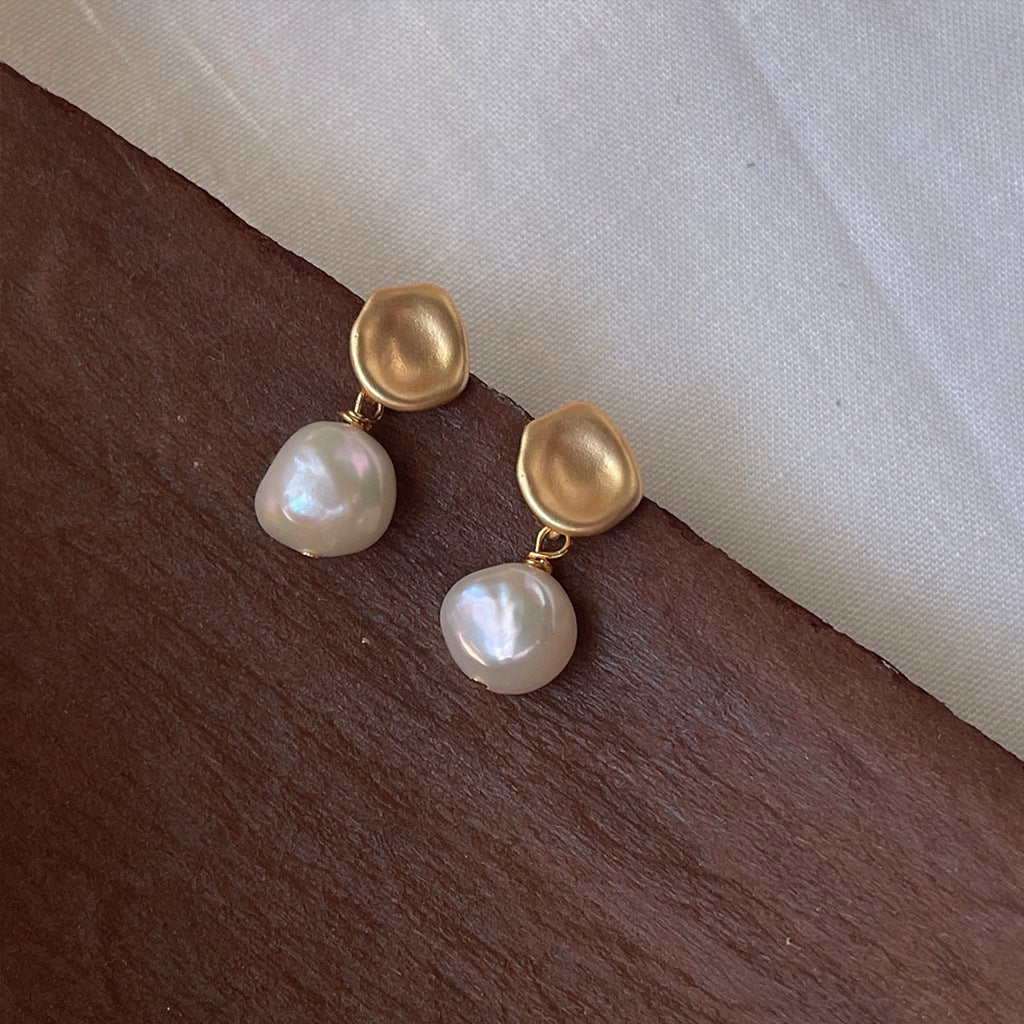 Koyace Baroque Freshwater Pearls Pendant Stud Earrings
