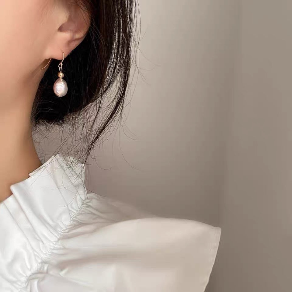 Koyace Baroque Lavender Purple Pearl Earrings