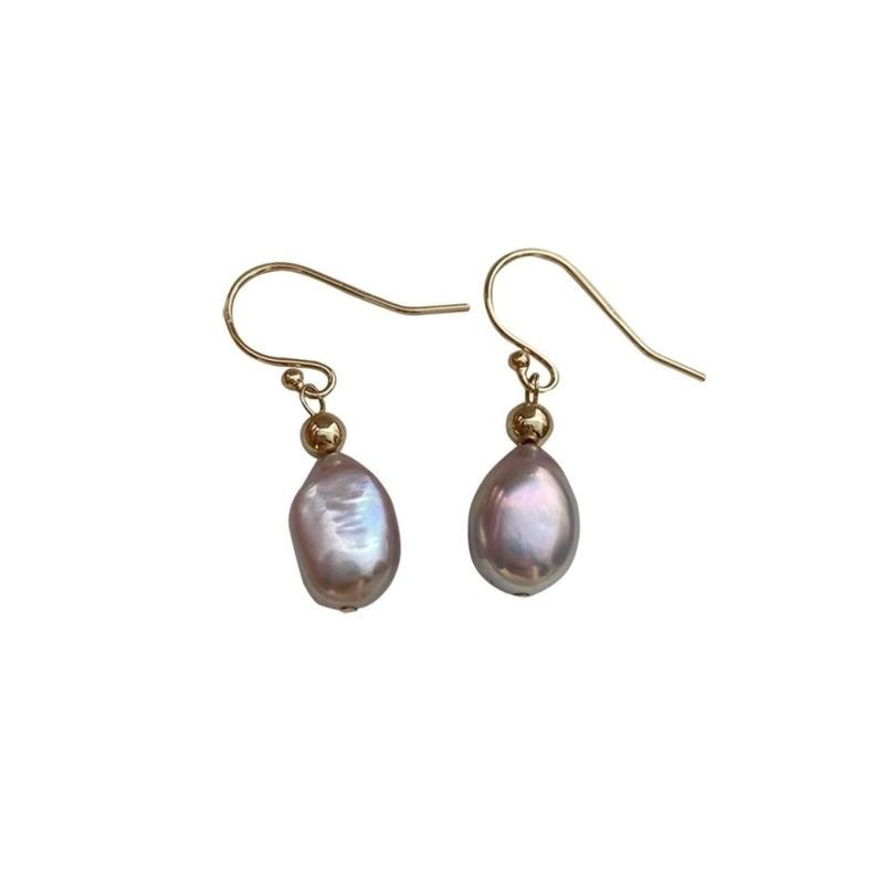 Koyace Baroque Lavender Purple Pearl Earrings