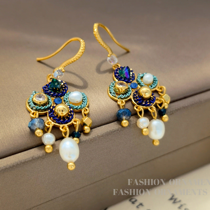 Koyace Bohemian-style Tassel Pearl Earrings