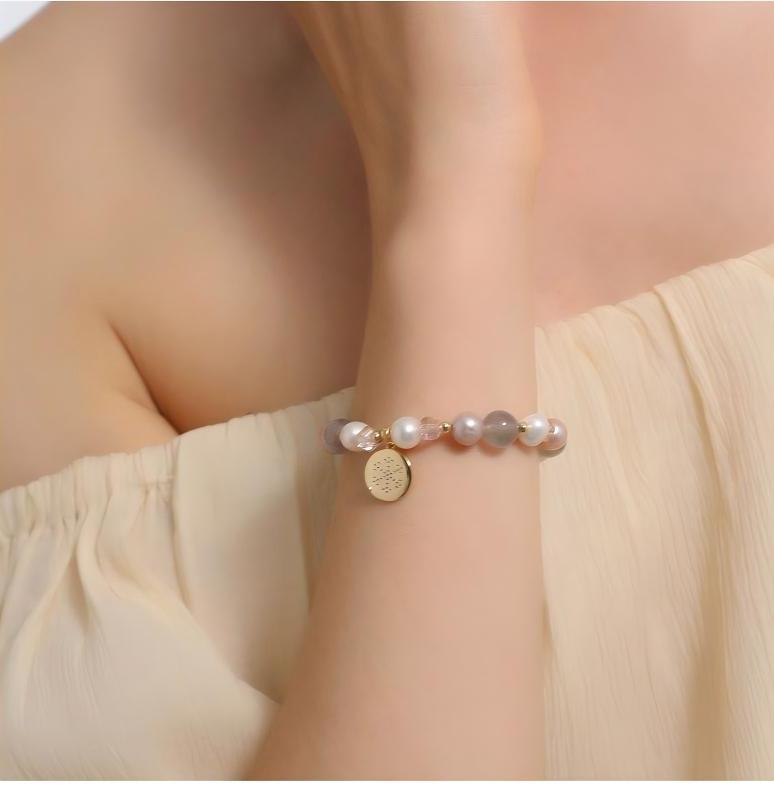 Koyace Crystal Moonstone Baroque Pearl Bracelet