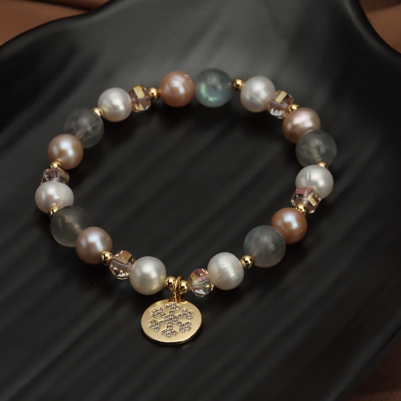 Koyace Crystal Moonstone Baroque Pearl Bracelet