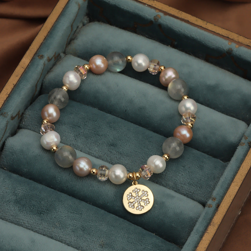 Koyace Crystal Moonstone Baroque Pearl Bracelet