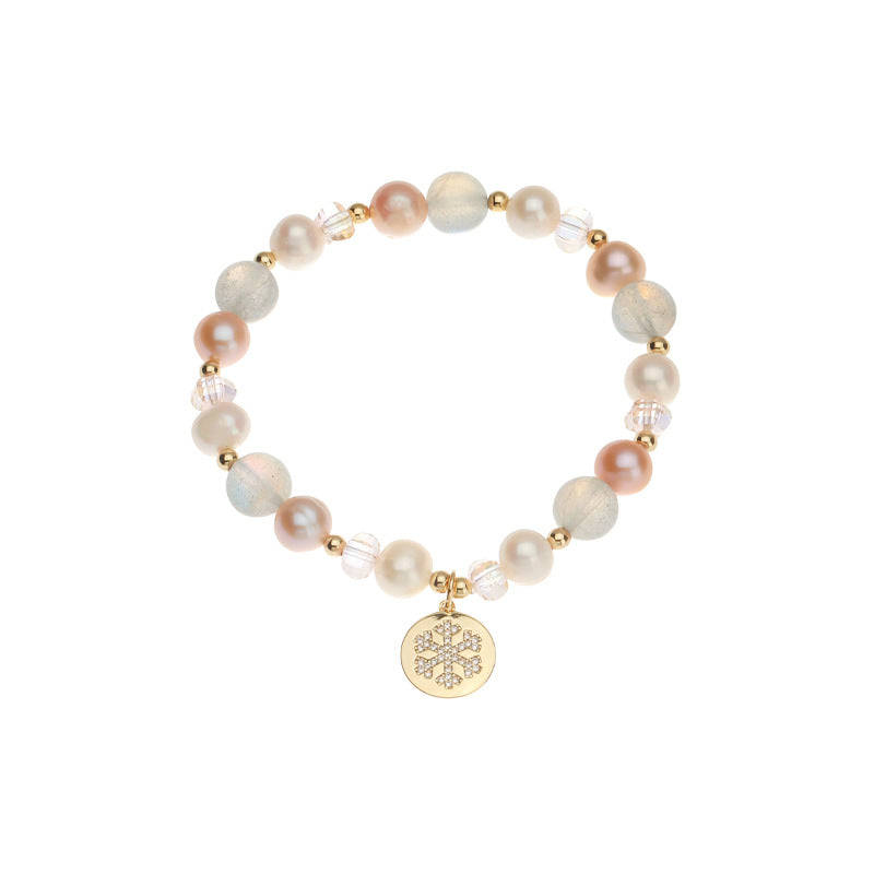 Koyace Crystal Moonstone Baroque Pearl Bracelet