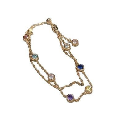 Koyace Dopamine Colored Bubble Double-layer Diamond Bracelet