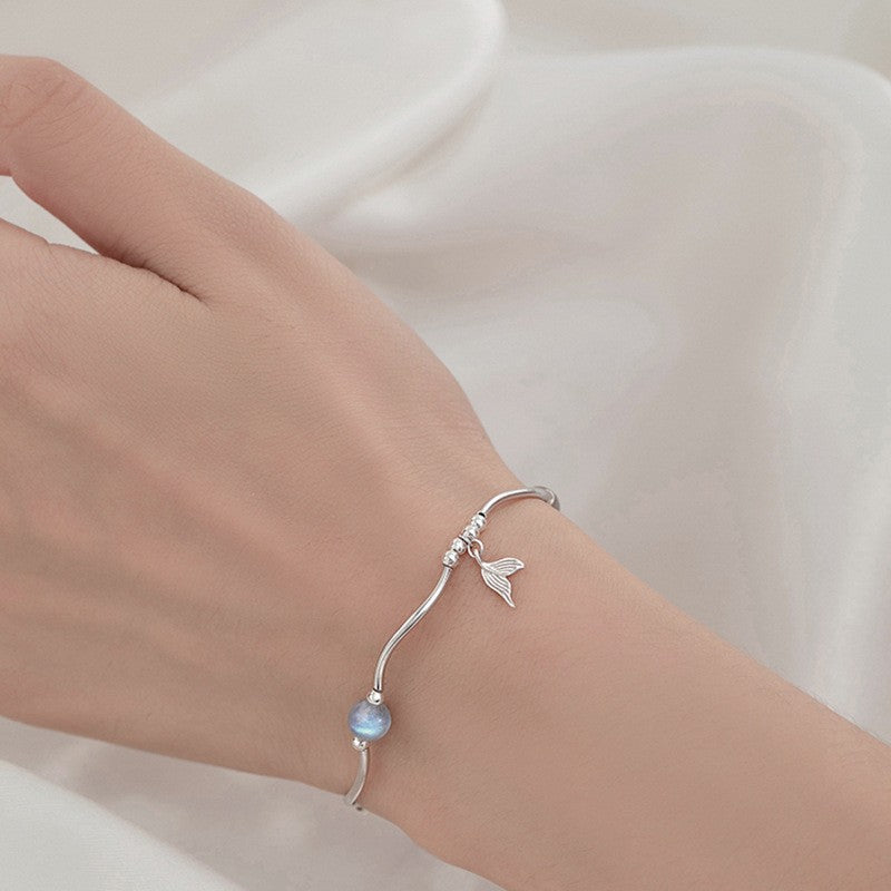 Koyace Fishtail Pendant Moonstone Pearl Bracelet