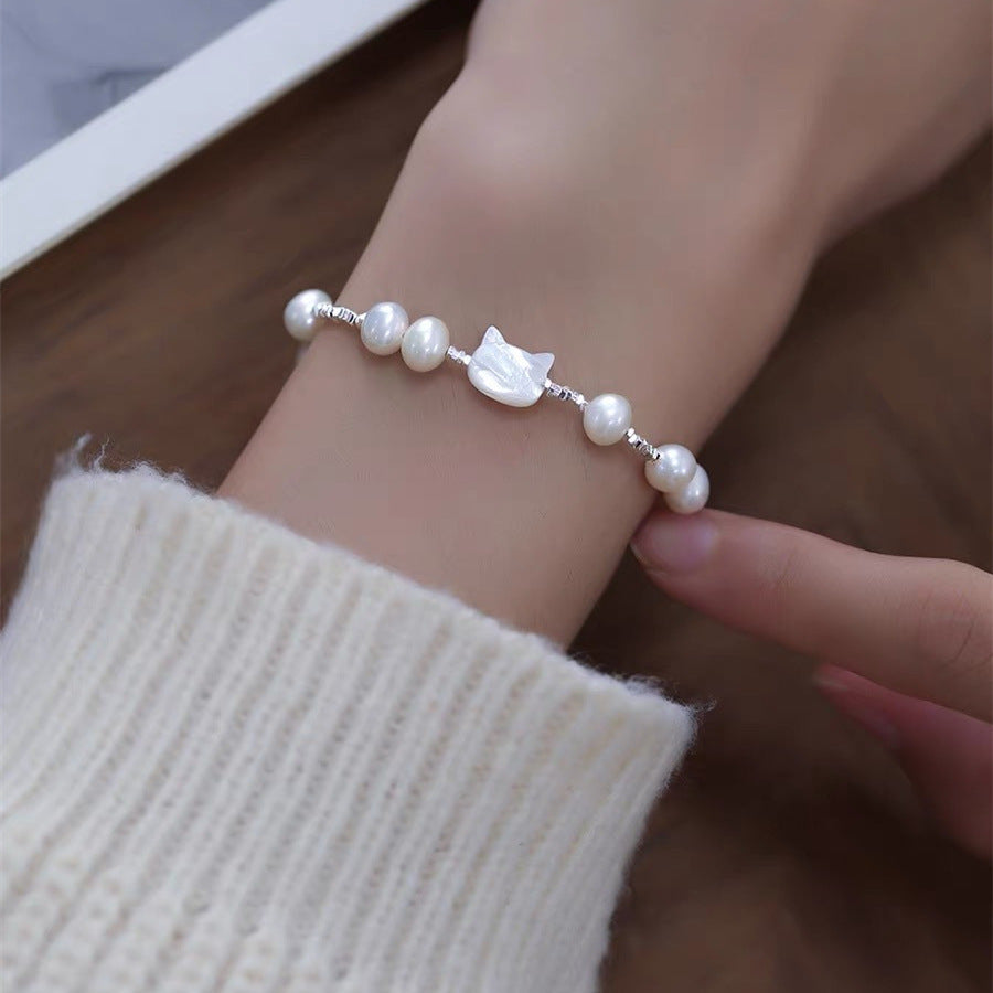 Koyace Freshwater Pearl Shell Cat Bracelet
