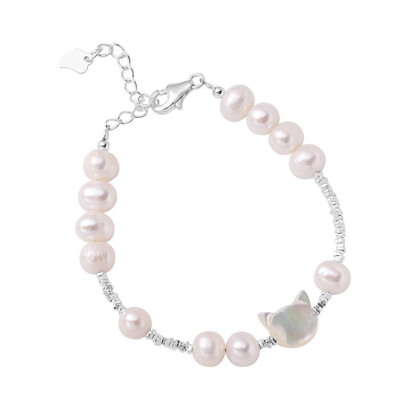 Koyace Freshwater Pearl Shell Cat Bracelet