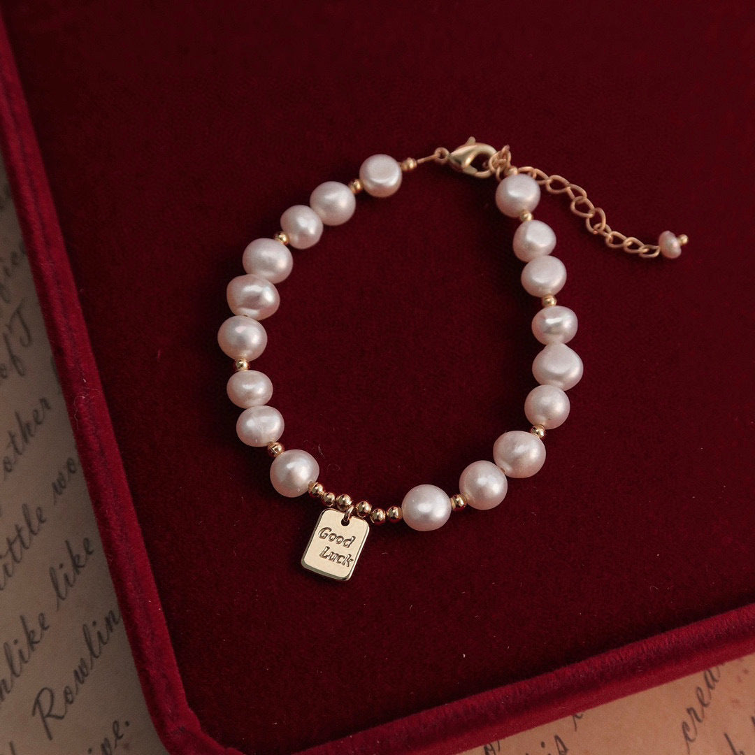 Koyace Good Luck Pendant Baroque Pearl Bracelet