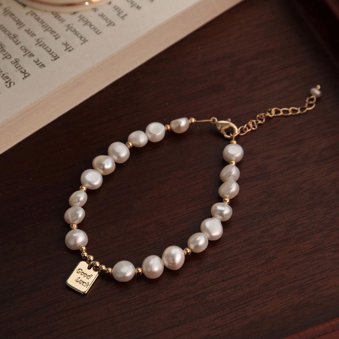 Koyace Good Luck Pendant Baroque Pearl Bracelet