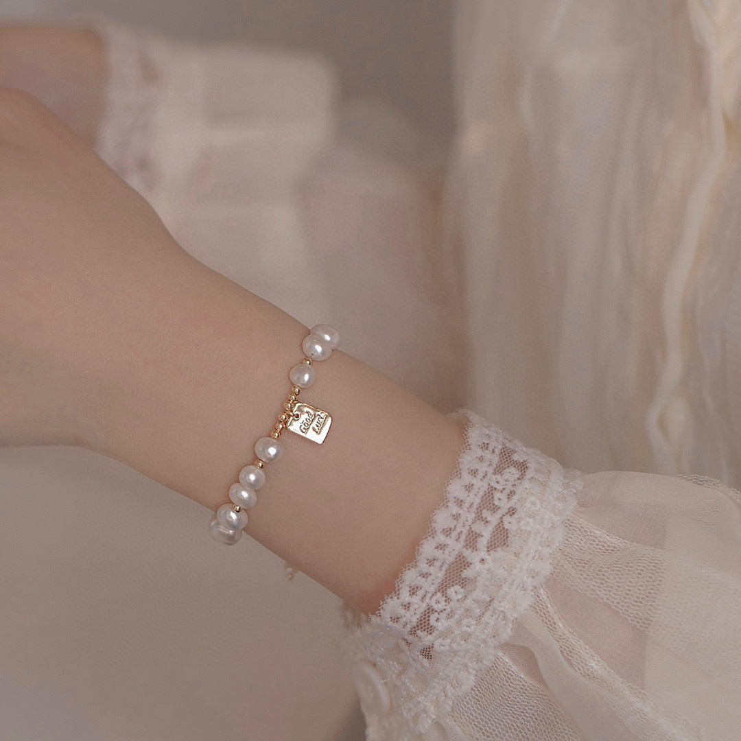 Koyace Good Luck Pendant Baroque Pearl Bracelet