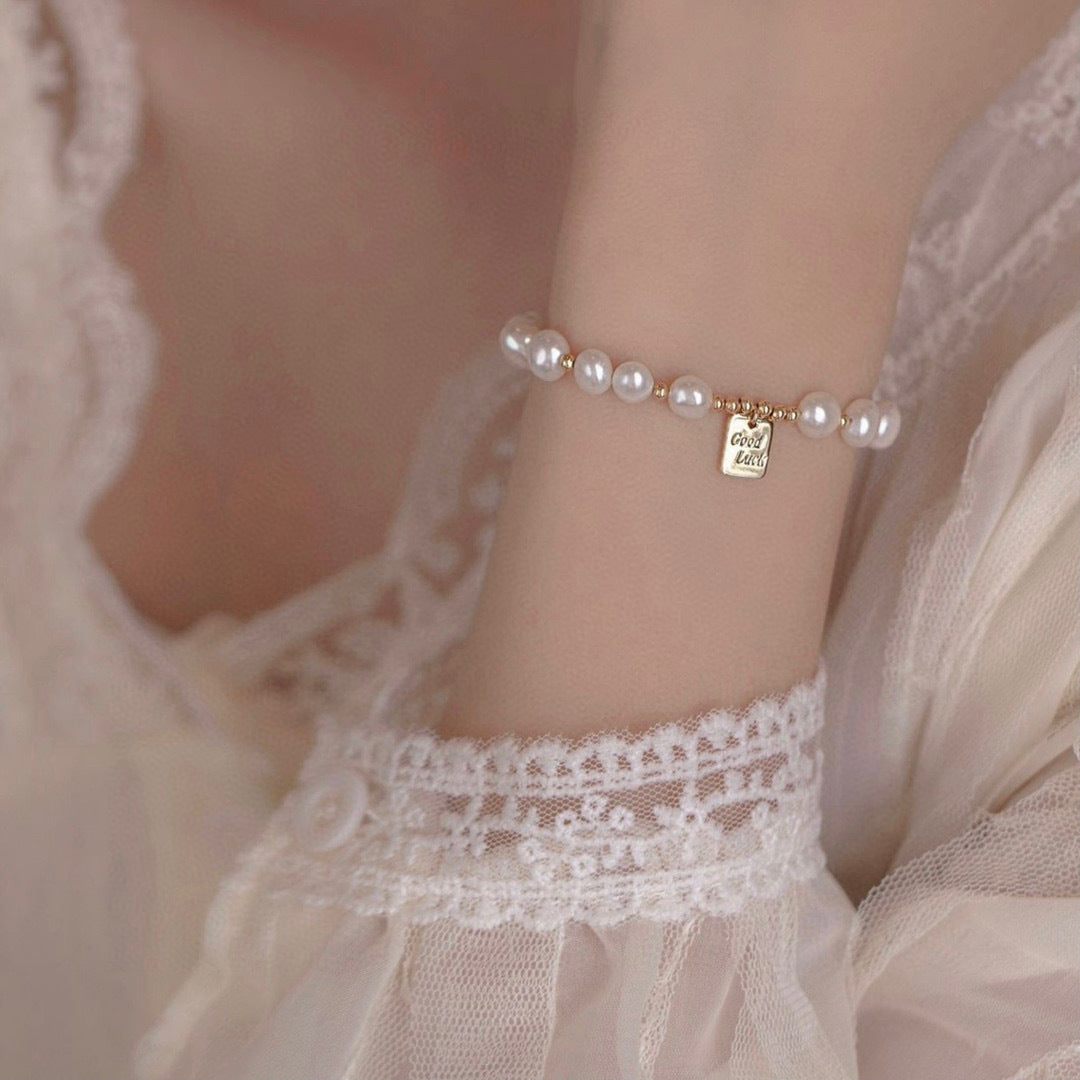 Koyace Good Luck Pendant Baroque Pearl Bracelet