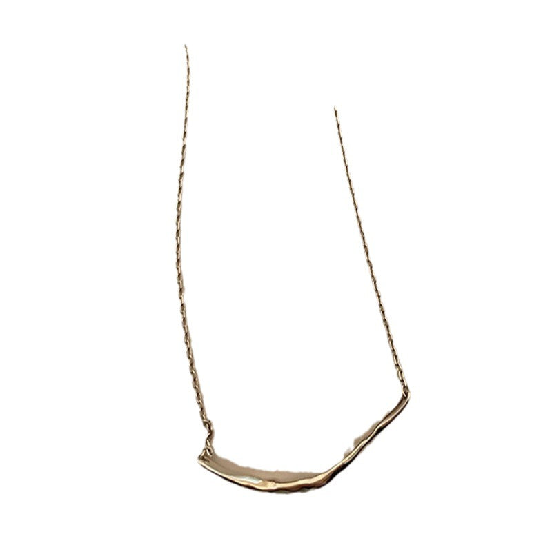 Koyace Irregular Arc Shape Stick Pure Silver Necklace