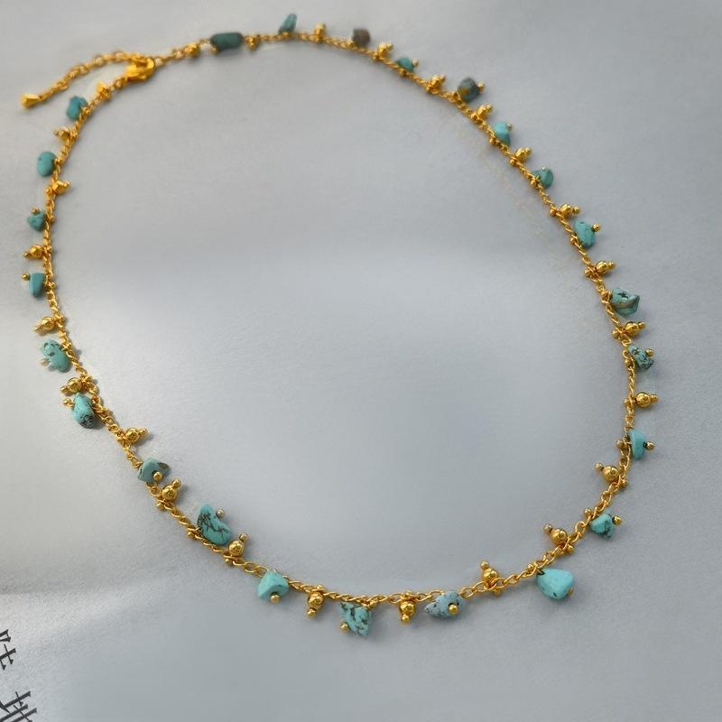 Koyace Irregular Blue Natural Stone Necklace