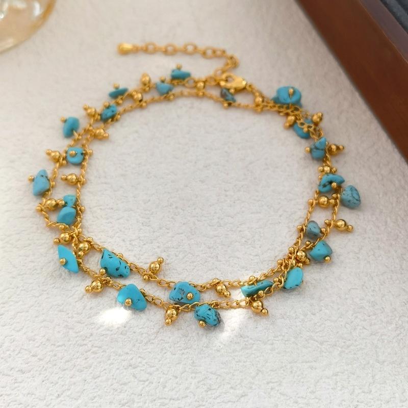 Koyace Irregular Blue Natural Stone Necklace