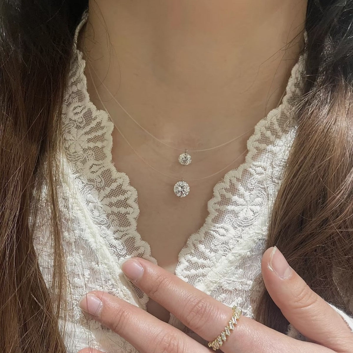 Koyace Mermaid's Tear Necklace Moissanite S925 Sterling Silver