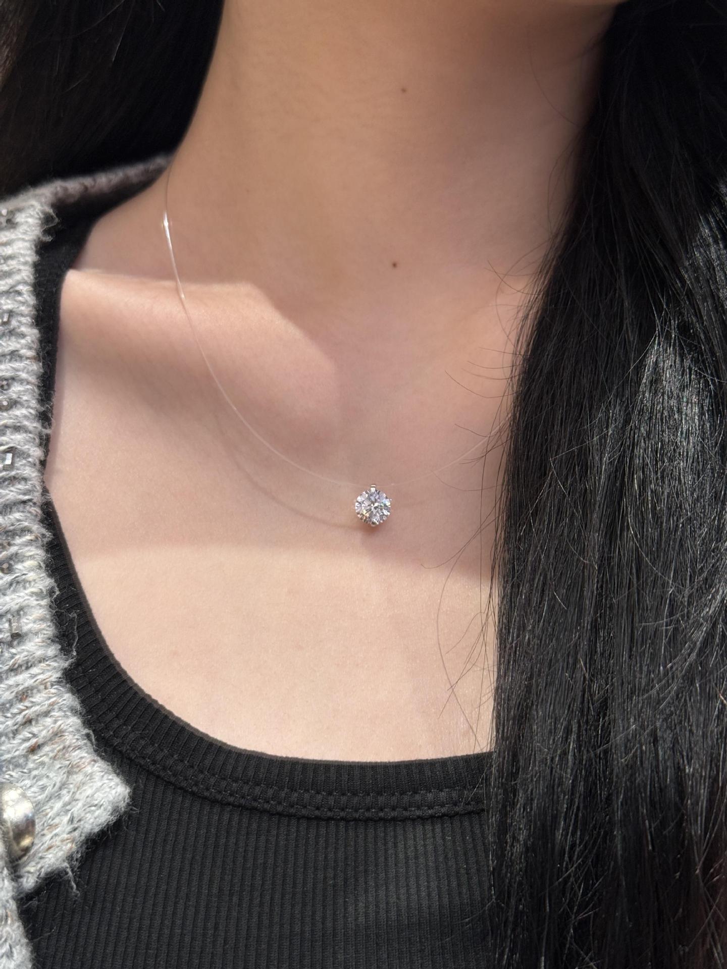 Koyace Mermaid's Tear Necklace Moissanite S925 Sterling Silver