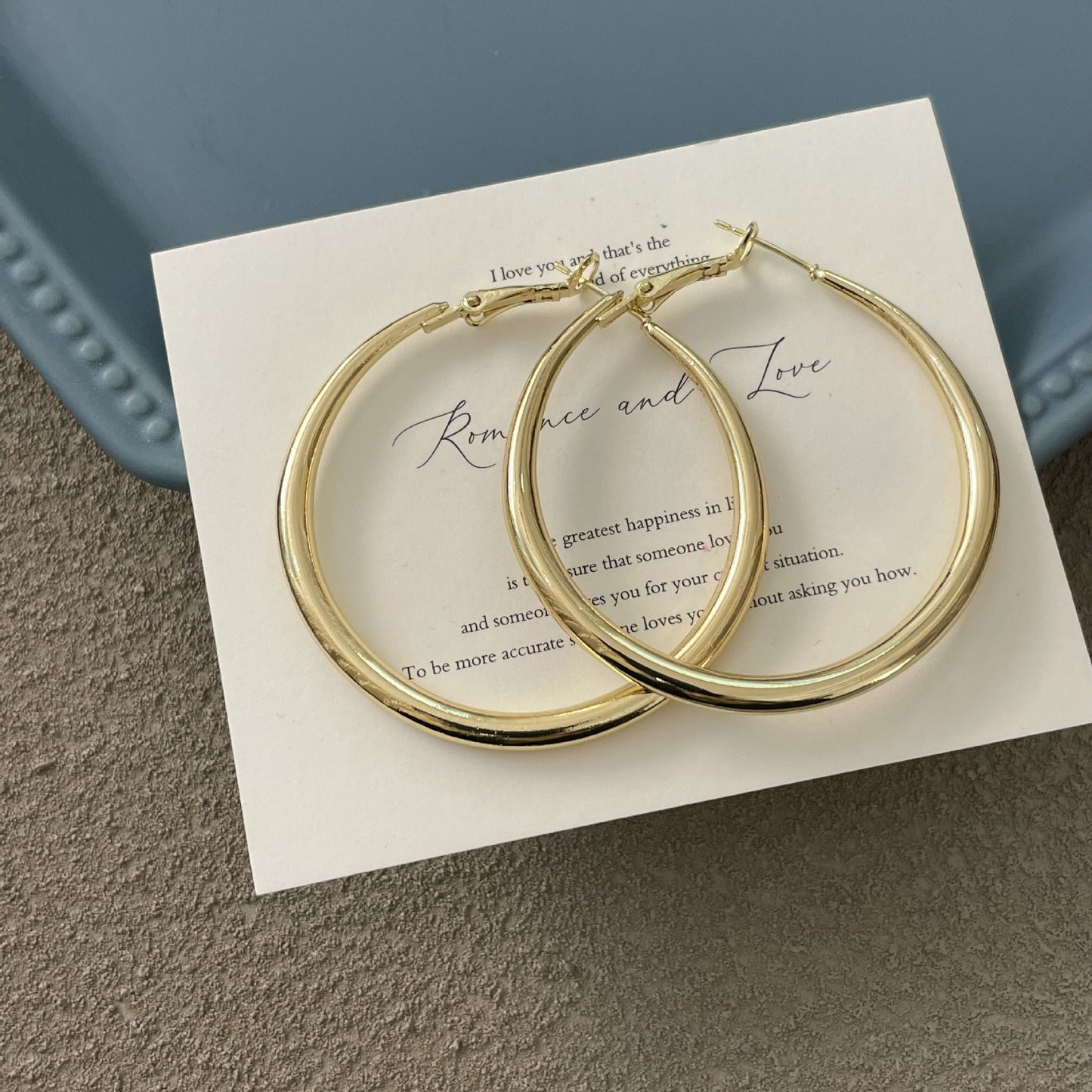 Koyace Metal Exaggerated Thick-rimmed Large Ring Earrings