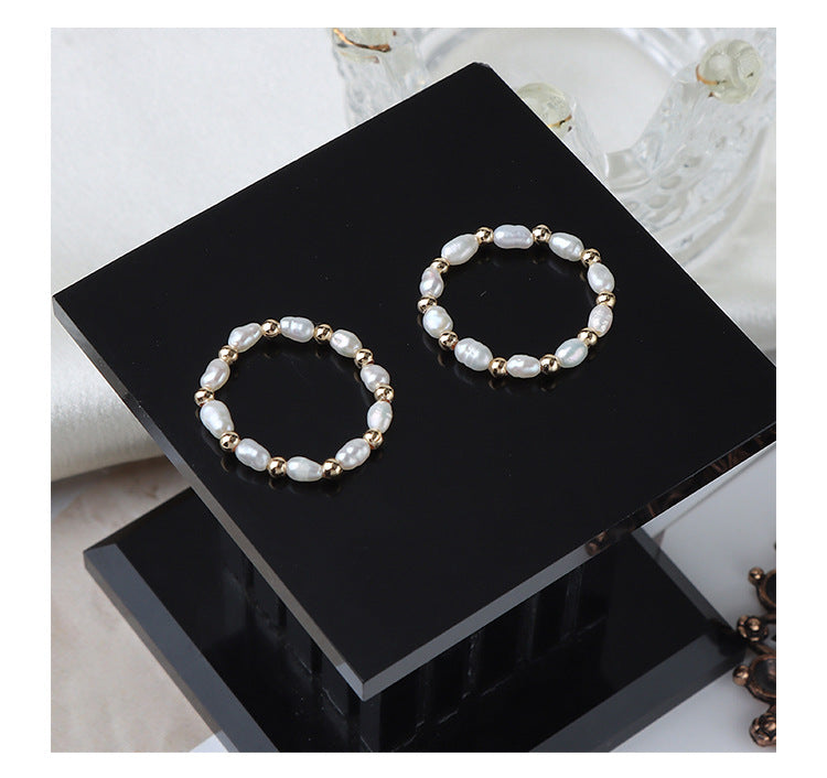 Koyace Millet Beads 14K Inlaid Gold Ring