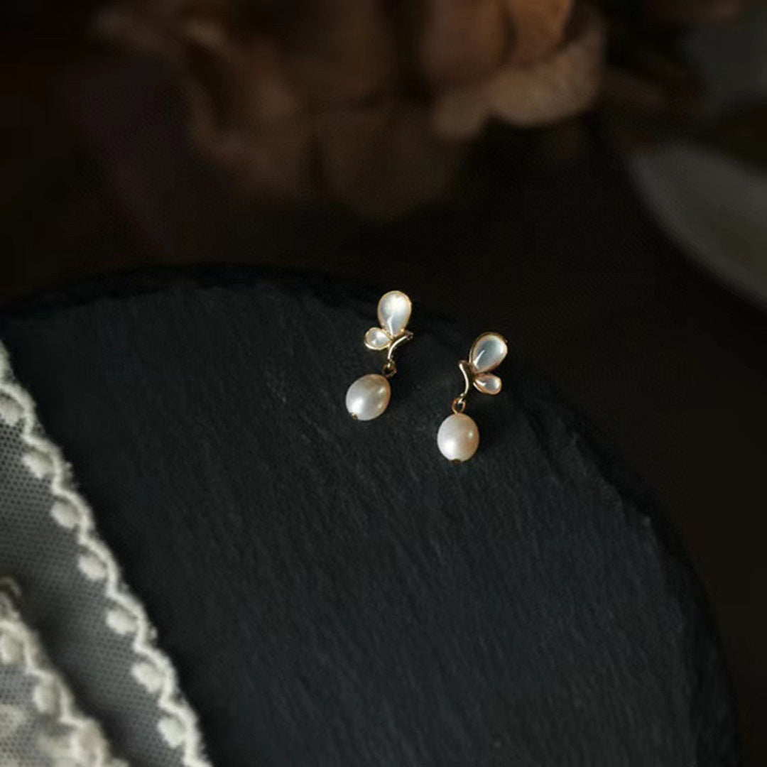 Koyace Mini Butterfly Nacre Pearl pendant Earrings