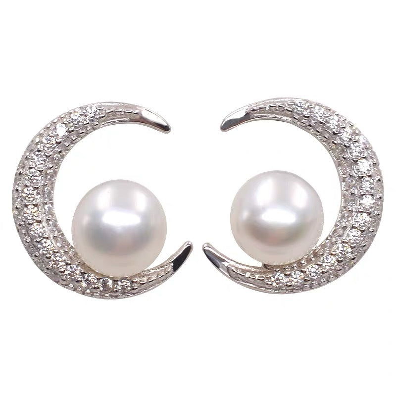 Koyace Moon & Sixpence 6A Natural Freshwater Pearl Earrings