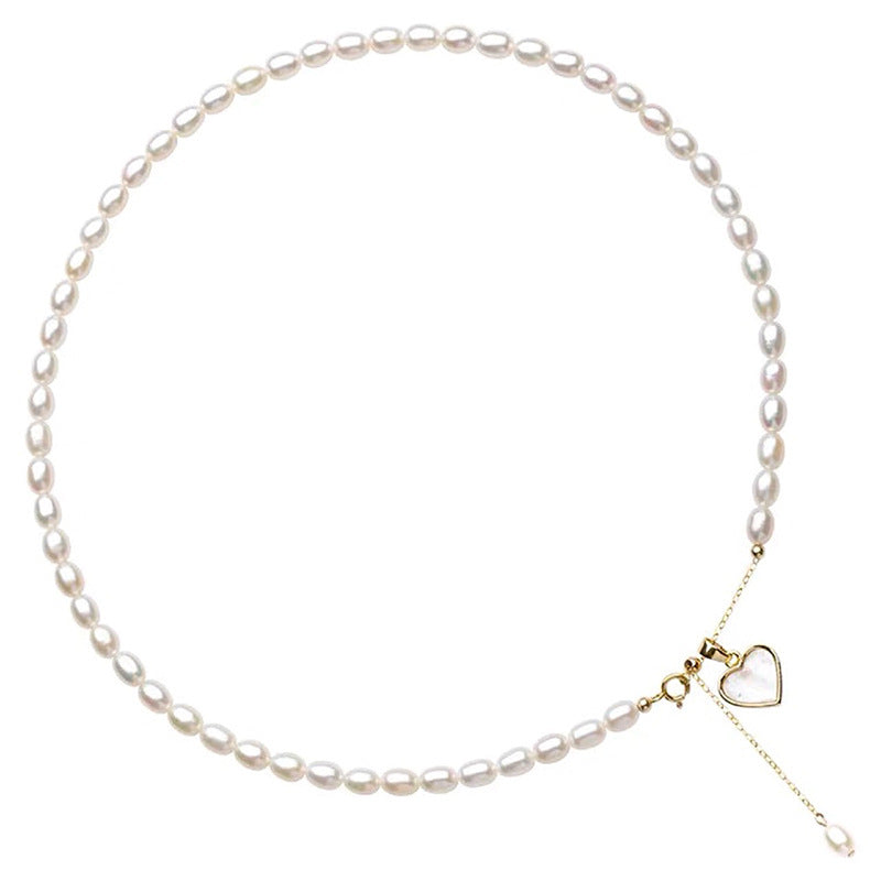 Koyace Nacre Heart Bead Pearl Necklace