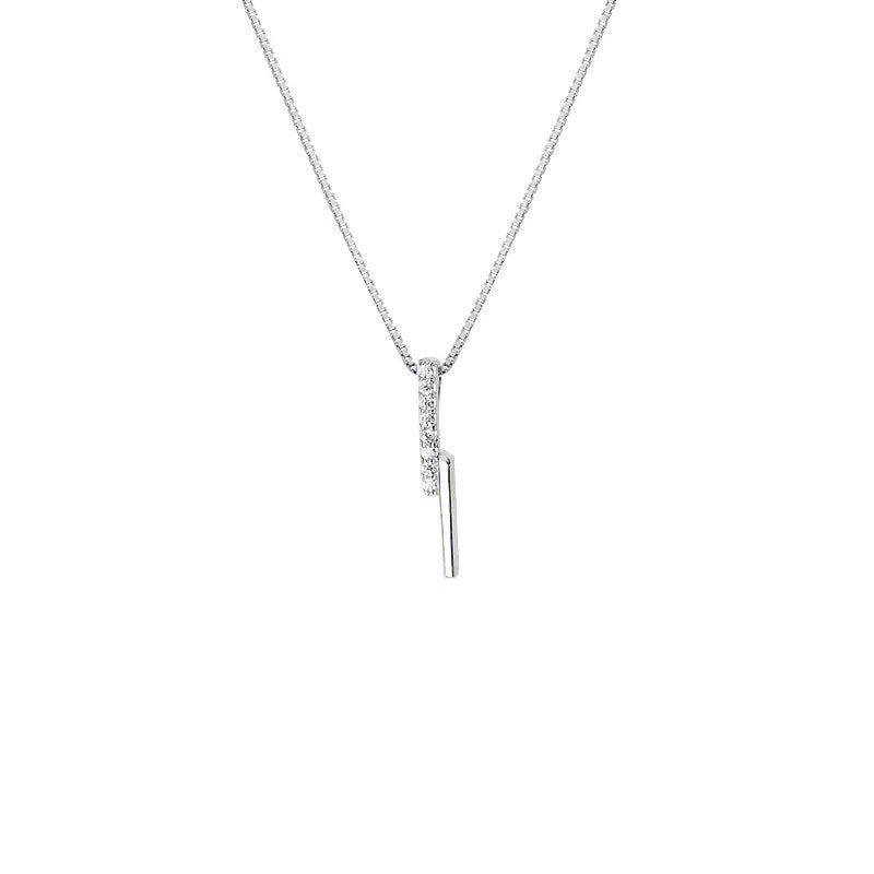 Koyace One-line Diamond-encrusted Parallel Necklace