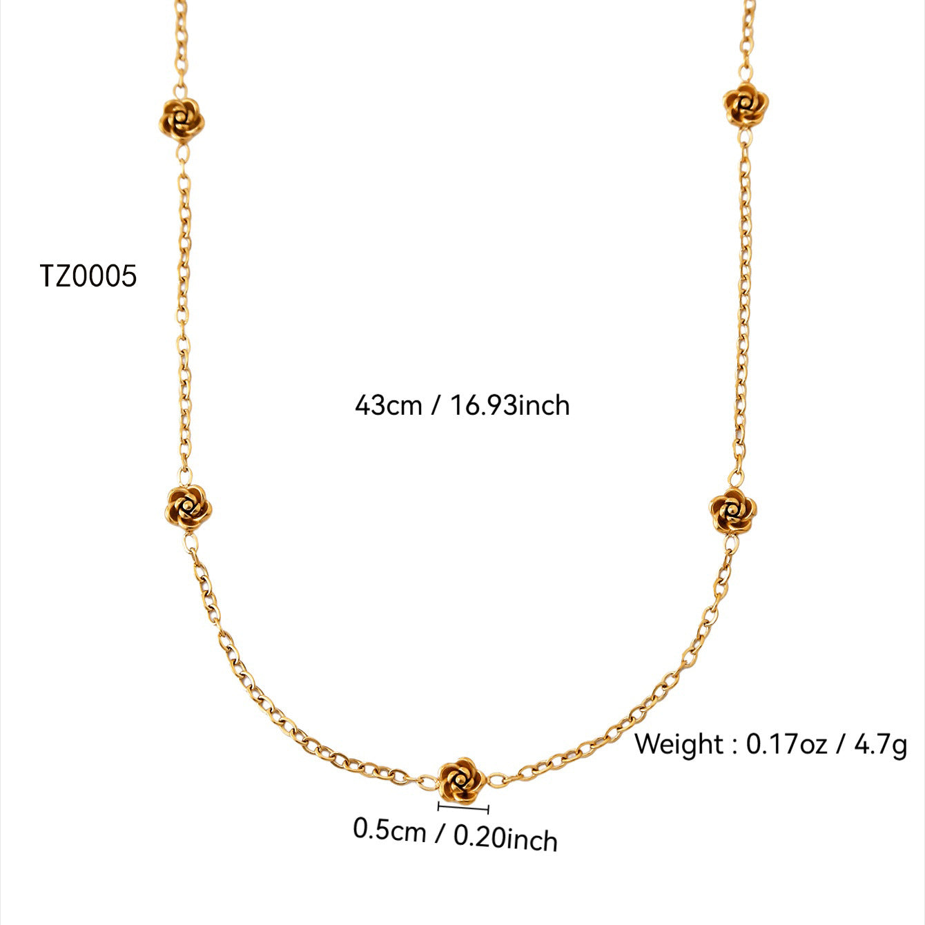Koyace Rose Beaded 18k Gold-plated Necklace