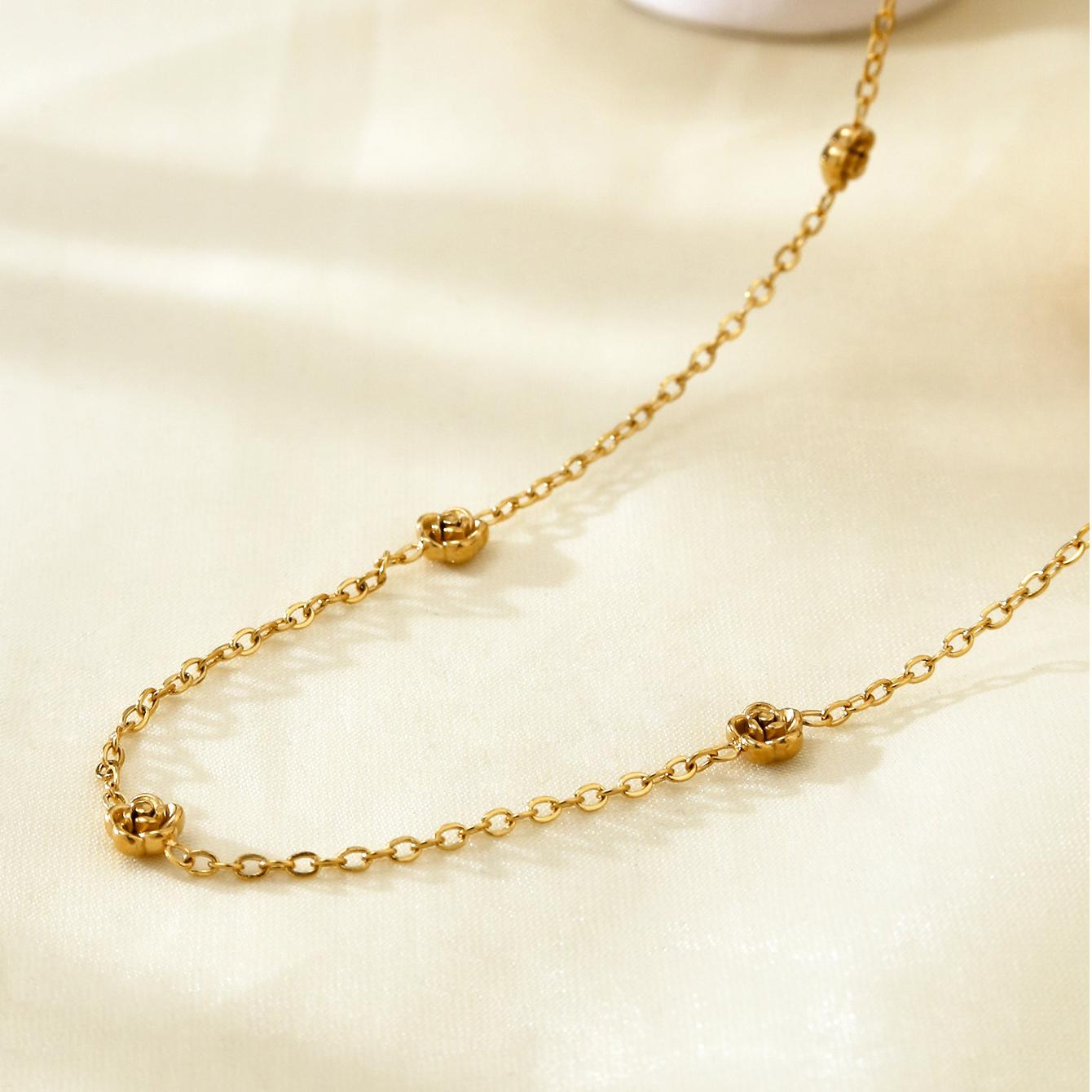 Koyace Rose Beaded 18k Gold-plated Necklace