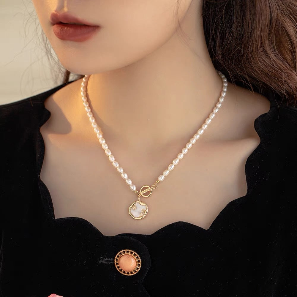 Koyace Shell Starry Sky Beaded Pearl Necklace
